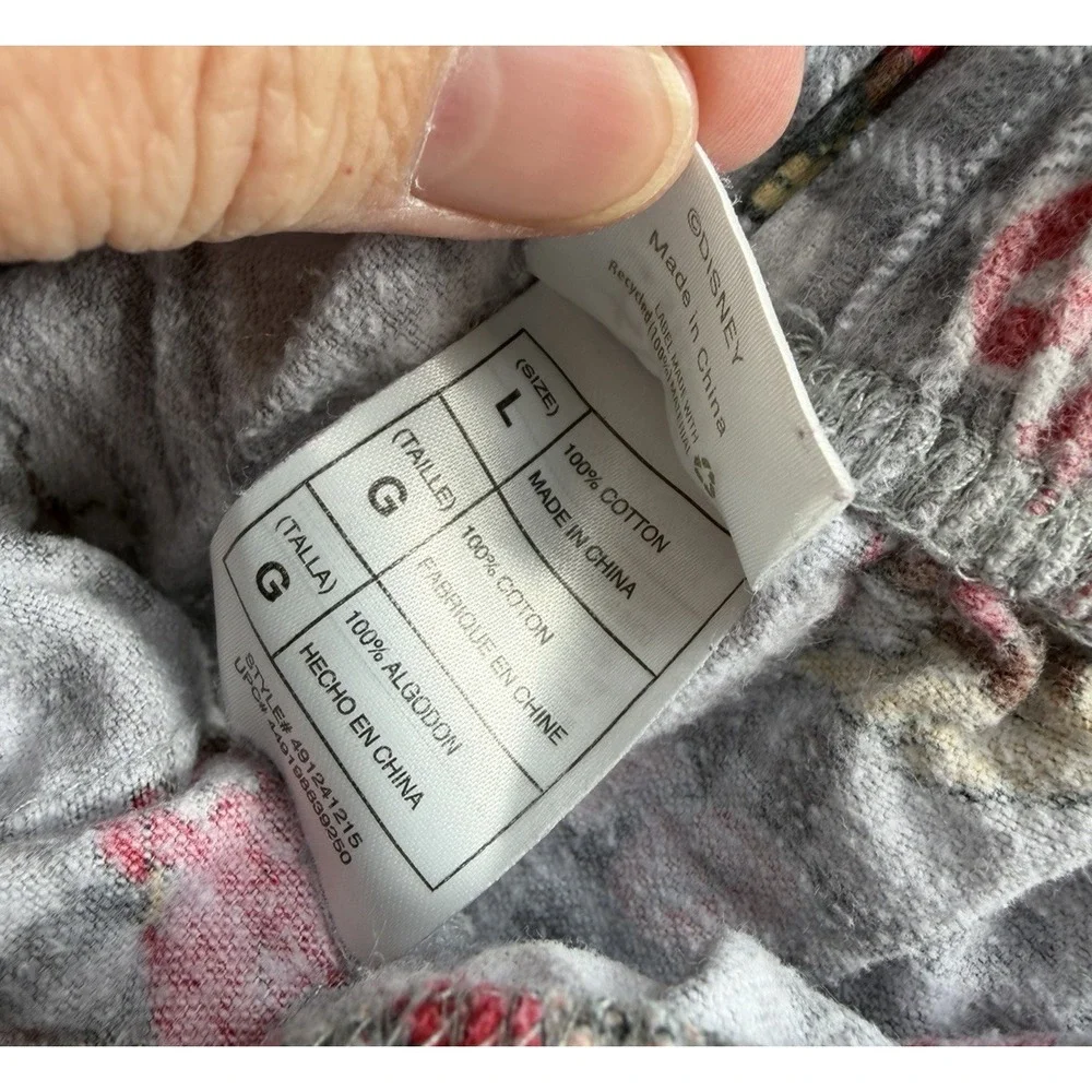 Disney Mens Grumpy Dwarf Pajama PJ Lounge Pants Large Gray - Picture 4 of 4